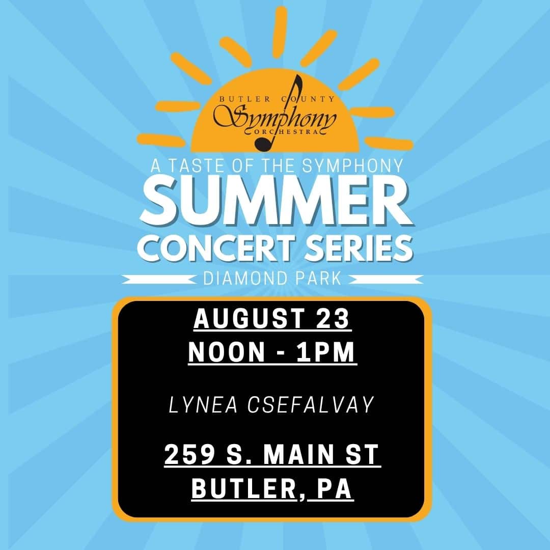Don’t miss Lynea Csefalvay on Saturday, August 23, at noon as part of the Summer Concert Series. Enjoy the performance and enter to win concert tickets and prizes.